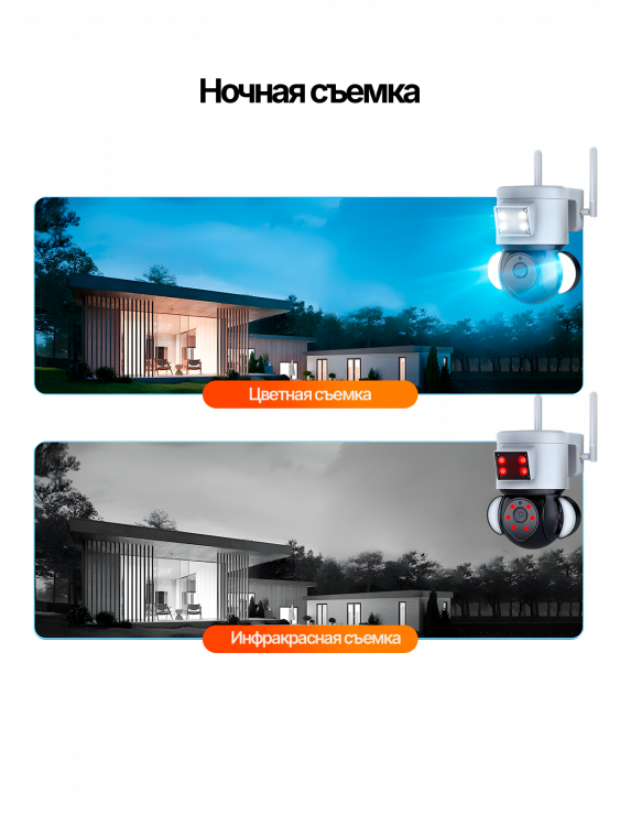 Камера видеонаблюдения уличная с сим картой и микрофоном 4 Mp Орбита OT-VNI52